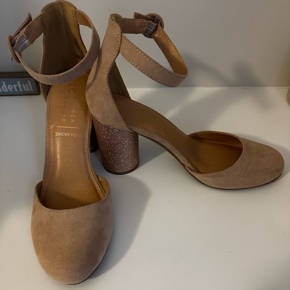 Nude Heels with Pink Glitter - Picture 2 of 4